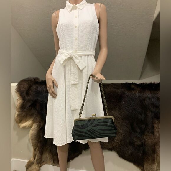 Handmade Real Hair-on-horsehide Leather Kisslock Clutch/Shoulder Bag/Crossbody